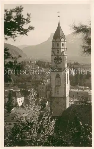 AK / Ansichtskarte Merano_Suedtirol Torre parrocchiale verso Mendoia Merano Suedtirol