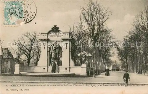 AK / Ansichtskarte Chartres_Eure_et_Loir Monument Promenade de la Butte des Charbonniers Chartres_Eure_et_Loir