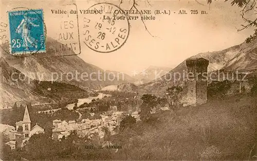 AK / Ansichtskarte Castellane Panorama et la tour XVIe siecle Castellane