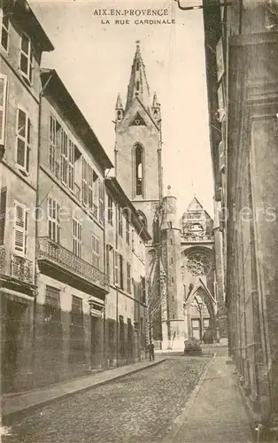 AK / Ansichtskarte Aix en Provence Rue Cardinale Eglise Aix en Provence