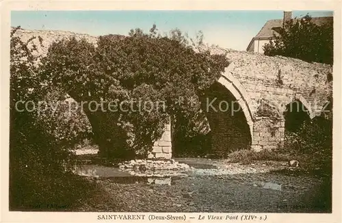 AK / Ansichtskarte Saint Varent Vieux pont XIVe siecle Saint Varent