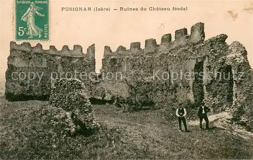 AK / Ansichtskarte Pusignan Ruines du Chateau feodal Pusignan