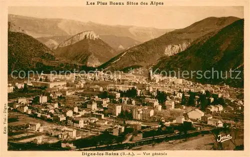 AK / Ansichtskarte Digne les Bains Vue generale et les Alpes Digne les Bains