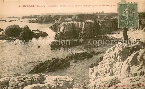 AK / Ansichtskarte Le_Pouliguen Panorama de la Cote Grottes Le_Pouliguen