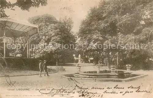 AK / Ansichtskarte Libourne Un coin du jardin public Libourne