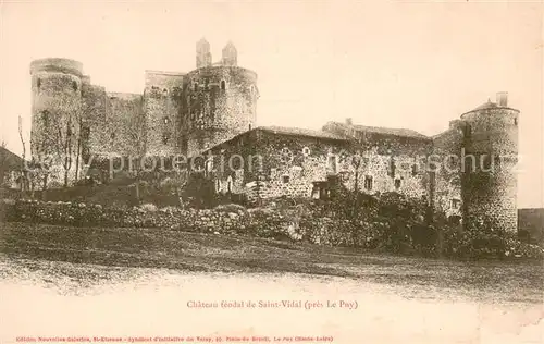 AK / Ansichtskarte Saint Vidal Chateau feodal Saint Vidal