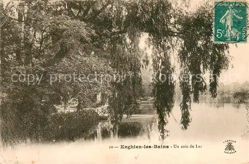 AK / Ansichtskarte Enghien les Bains Un coin du lac Enghien les Bains