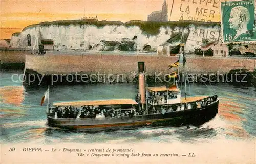 AK / Ansichtskarte Dieppe_Seine Maritime Le Duquesne rentrant de promenade Dieppe Seine Maritime