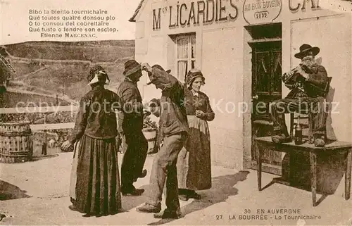 AK / Ansichtskarte Auvergne_Region La Bourree Lo Tournichaire Danse traditionnelle Auvergne Region