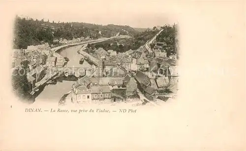 AK / Ansichtskarte Dinan La Rance vue prise du Viaduc Dinan
