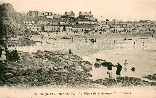 AK / Ansichtskarte Saint Quay Portrieux La plage de Saint Quay Cabines Saint Quay Portrieux