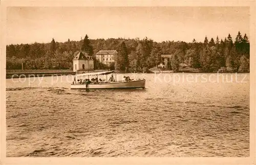 AK / Ansichtskarte Lac_des_Settons Depart pour le tour du lac Lac_des_Settons