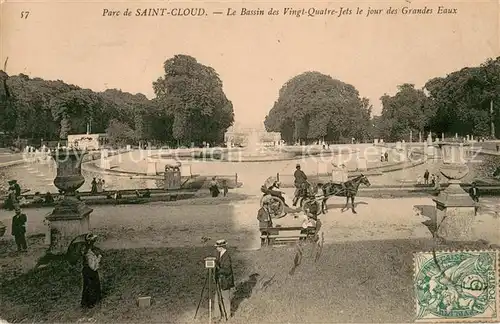 AK / Ansichtskarte Saint Cloud_Hauts de Seine Le Bassin des Vingt Quatre Jets le jour des Grandes Eaux Saint Cloud