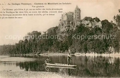 AK / Ansichtskarte Dordogne Chateau de Montfort Vue generale Dordogne