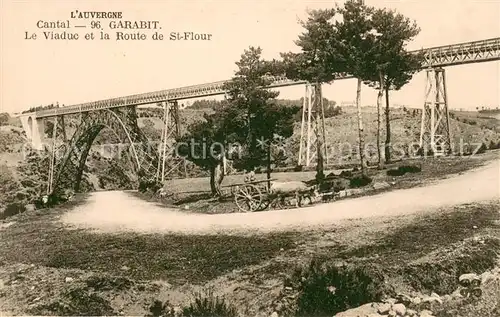 AK / Ansichtskarte Garabit_Viaduc_Construction_Eiffel Le Viaduc et la Route de St Flour 