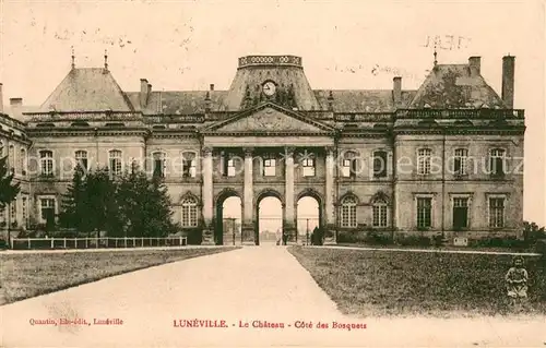 AK / Ansichtskarte Luneville Le Chateau Cote des Bosquets Luneville