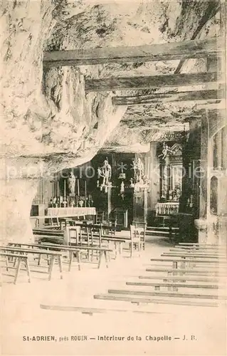 AK / Ansichtskarte Saint_Adrien_Rouen Interieur de la Chapelle 