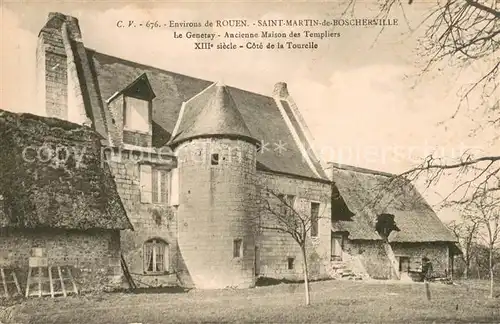 AK / Ansichtskarte Saint Martin de Boscherville Le Genetay Ancienne Maison des Templiers Cote de la Tourelle Saint Martin de Boscherville