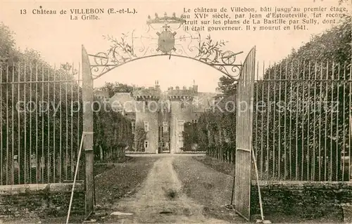 AK / Ansichtskarte Villebon La Grille Le Chateau de Villebon Villebon