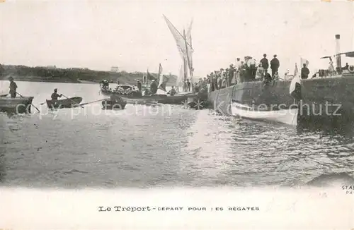 AK / Ansichtskarte Le_Treport Depart pour les regates Le_Treport