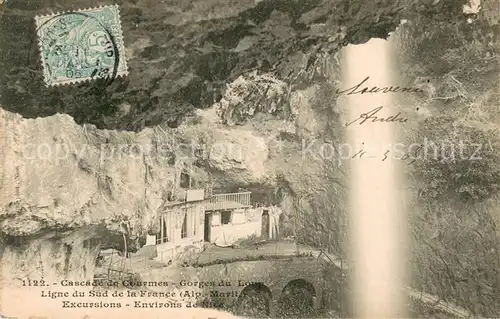 AK / Ansichtskarte Courmes Cascade de Charmes Gorges du Loup Courmes