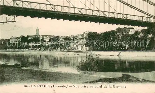 AK / Ansichtskarte La_Reole Vue prise au bord de la Garonne La_Reole