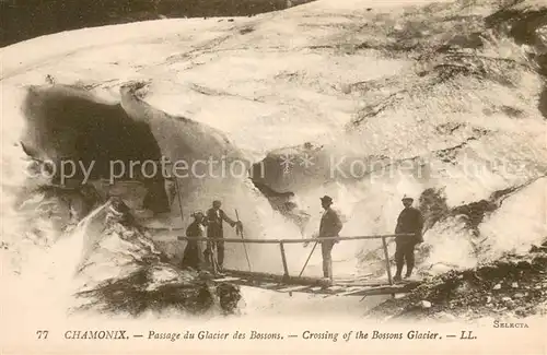 AK / Ansichtskarte Chamonix Passage du Glacier des Bossons Chamonix