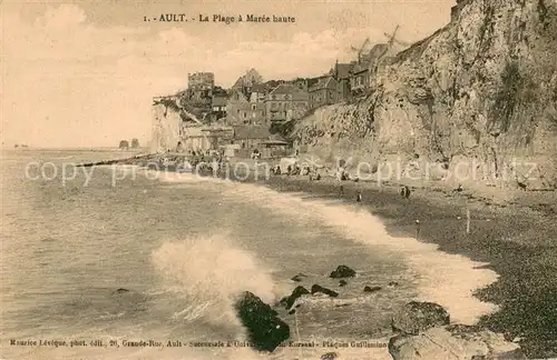 AK / Ansichtskarte Ault_Somme La plage a maree haute Ault_Somme
