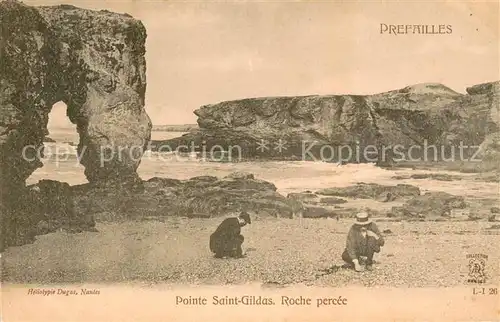 AK / Ansichtskarte Prefailles Pointe Saint Gildas Roche percee Prefailles