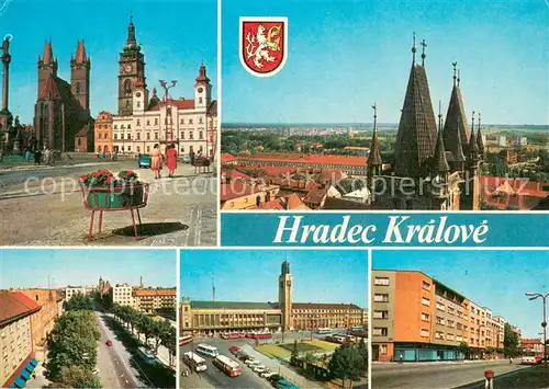 AK / Ansichtskarte Hradec_Kralove_Kralovehradecko Stadtansichten Platz Kirche 