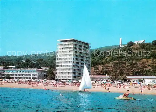 AK / Ansichtskarte Slatni_Pjasazi Strand Hotel am Schwarzen Meer Slatni_Pjasazi