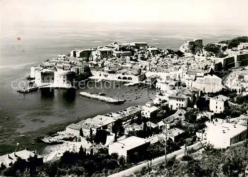 AK / Ansichtskarte Dubrovnik_Ragusa Panorama Hafen Altstadt Dubrovnik Ragusa