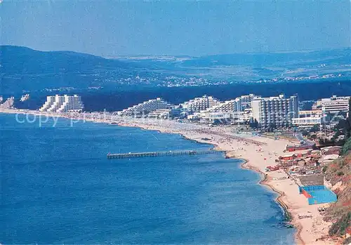 AK / Ansichtskarte Albena Kuestenpanorama Schwarzes Meer Fliegeraufnahme Albena