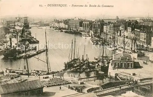 AK / Ansichtskarte Dunkerque_Duenkirchen Panorama du Bassin du Commerce 