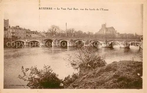 AK / Ansichtskarte Auxerre Le Pont Paul Bert vue des bords de l Yonne Auxerre