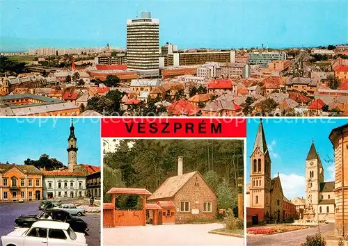 AK / Ansichtskarte Veszprem Stadtpanorama Hochhaus Motive Innenstadt Veszprem