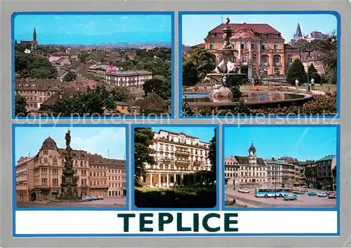 AK / Ansichtskarte Teplice Stadtansichten Sehenswuerdigkeiten Brunnen Teplice