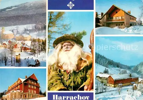 AK / Ansichtskarte Harrachov_Harrachsdorf Panorama Hotel Bergbaude Harrachov Harrachsdorf
