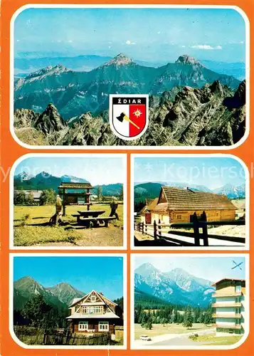 AK / Ansichtskarte Hohe_Tatra Gebirgspanorama Bergbauden Hotels Rastplatz Hohe_Tatra