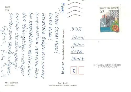 AK / Ansichtskarte Eger_Cheb_Tschechien Sehenswuerdigkeiten der Stadt Denkmal Freibad 