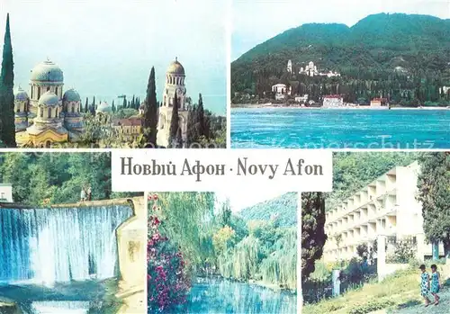 AK / Ansichtskarte Novy_Afon Kirchen Hotel Wasserfall Natur Novy_Afon