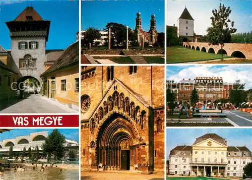AK / Ansichtskarte Vas_Megye Stadtansichten Kirche Portal Vas_Megye
