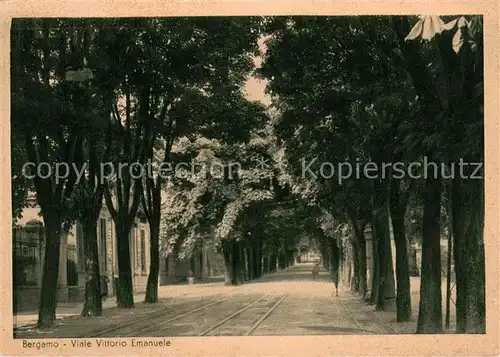 AK / Ansichtskarte Bergamo Viale Vittorio Emanuele Baumallee Bergamo