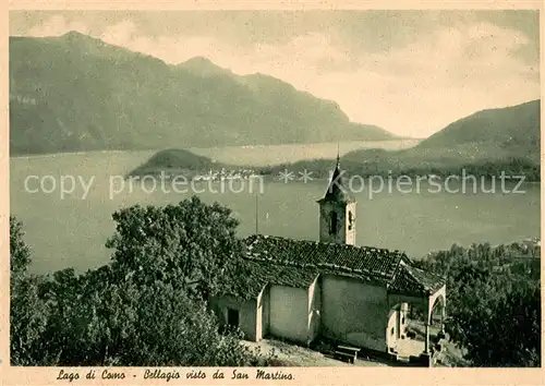 AK / Ansichtskarte Bellagio_Lago_di_Como visto da San Martino Bellagio_Lago_di_Como