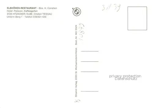 AK / Ansichtskarte Hitzacker_Elbe Elbhoehen Restaurant Terrasse Hitzacker Elbe