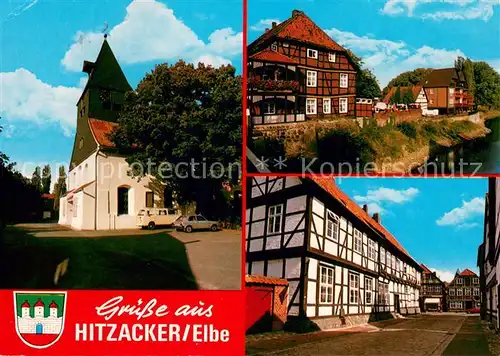 AK / Ansichtskarte Hitzacker_Elbe Kirche Elbufer Drawehn Hitzacker Elbe