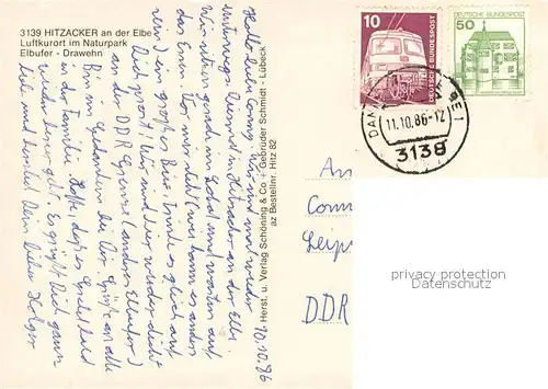 AK / Ansichtskarte Hitzacker_Elbe Kirche Elbufer Drawehn Hitzacker Elbe