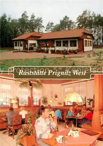 AK / Ansichtskarte Wulfersdorf Raststaette Prignitz West Gastraum Wulfersdorf