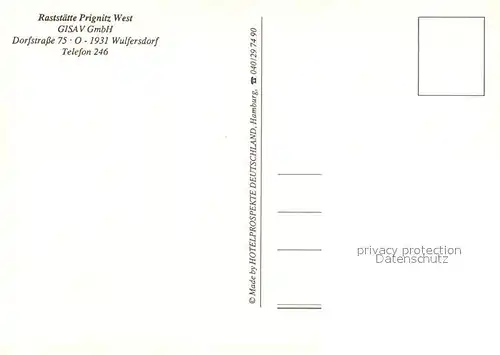AK / Ansichtskarte Wulfersdorf Raststaette Prignitz West Gastraum Wulfersdorf