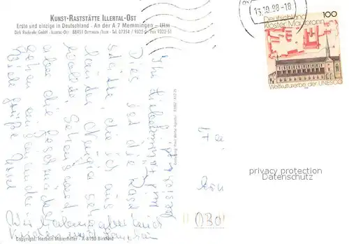 AK / Ansichtskarte Dettingen_Iller Kunst Raststaette Illertal Ost Dettingen_Iller